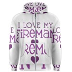 I Love My Fireman Men s Zipper Hoodie