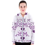 I Love My Fireman Women s Zipper Hoodie