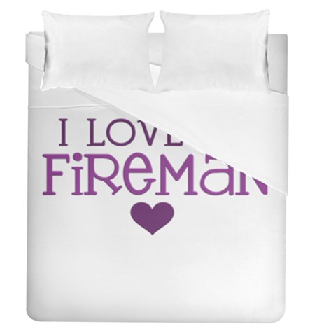 I Love My Fireman Duvet Cover (Queen Size) from ArtsNow.com