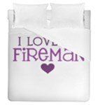 I Love My Fireman Duvet Cover (Queen Size)