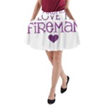 I Love My Fireman A-Line Pocket Skirt