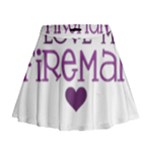 I Love My Fireman Mini Flare Skirt