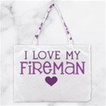 I Love My Fireman Medium Tote Bag