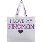 I Love My Fireman Canvas Travel Bag