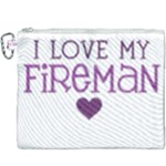 I Love My Fireman Canvas Cosmetic Bag (XXXL)