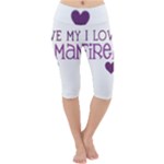 I Love My Fireman Lightweight Velour Cropped Yoga Leggings