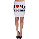 I Love My Fireman Bodycon Skirt