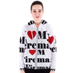 I Love My Fireman Women s Zipper Hoodie