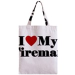 I Love My Fireman Zipper Classic Tote Bag