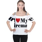 I Love My Fireman Cutout Shoulder Tee