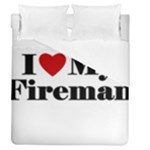 I Love My Fireman Duvet Cover (Queen Size)