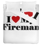 I Love My Fireman Duvet Cover Double Side (Queen Size)