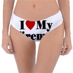 I Love My Fireman Reversible Classic Bikini Bottoms