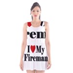 I Love My Fireman Scoop Neck Skater Dress