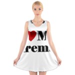 I Love My Fireman V-Neck Sleeveless Dress