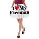 I Love My Fireman A-Line Pocket Skirt