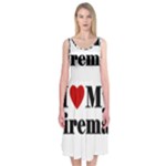 I Love My Fireman Midi Sleeveless Dress