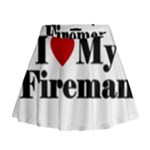 I Love My Fireman Mini Flare Skirt