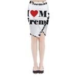 I Love My Fireman Midi Wrap Pencil Skirt