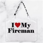 I Love My Fireman Medium Tote Bag