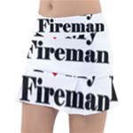 I Love My Fireman Tennis Skirt