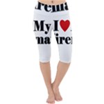 I Love My Fireman Lightweight Velour Cropped Yoga Leggings