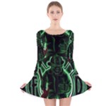 Fighting Irish Long Sleeve Velvet Skater Dress