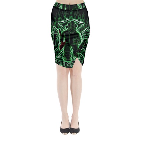 Fighting Irish Midi Wrap Pencil Skirt from ArtsNow.com