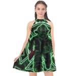 Fighting Irish Halter Neckline Chiffon Dress 