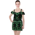 Fighting Irish Ruffle Cut Out Chiffon Playsuit