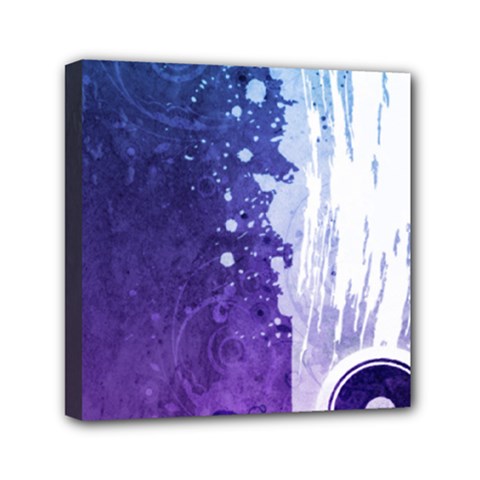 Purple Splash Mini Canvas 6  x 6  (Stretched) from ArtsNow.com