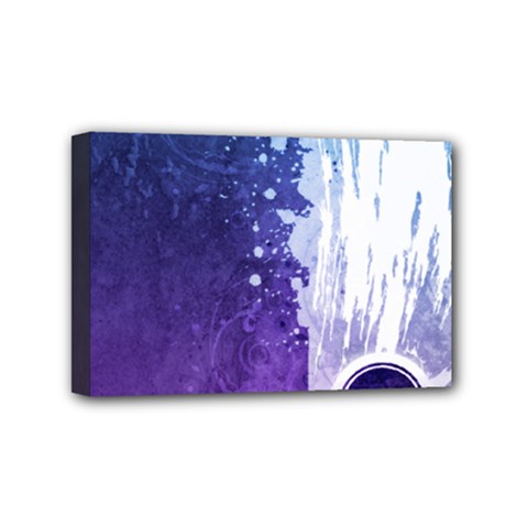 Purple Splash Mini Canvas 6  x 4  (Stretched) from ArtsNow.com