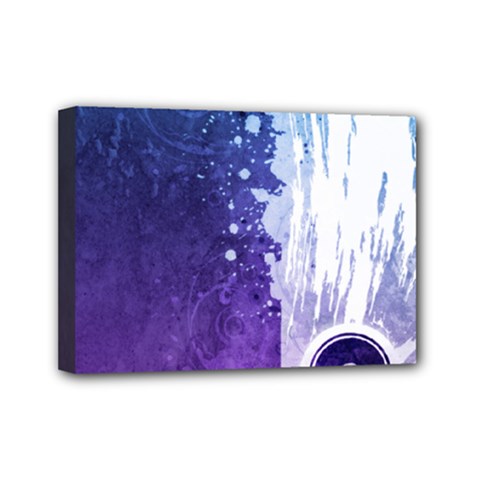 Purple Splash Mini Canvas 7  x 5  (Stretched) from ArtsNow.com