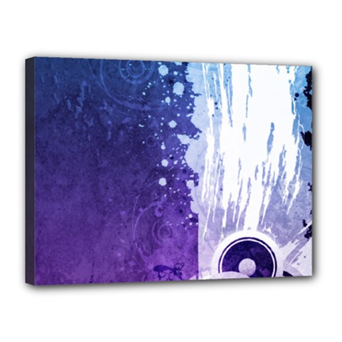 Purple Splash Canvas 16  x 12  (Stretched) from ArtsNow.com