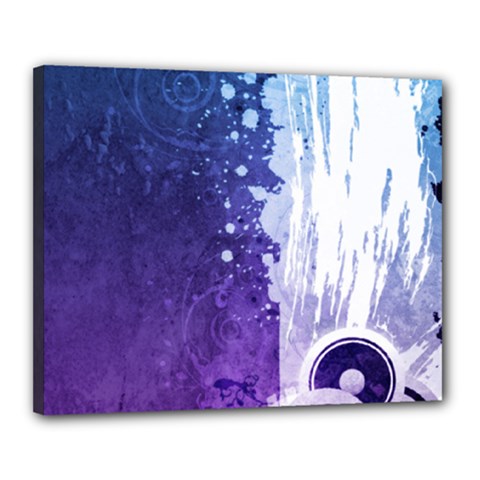 Purple Splash Canvas 20  x 16  (Stretched) from ArtsNow.com