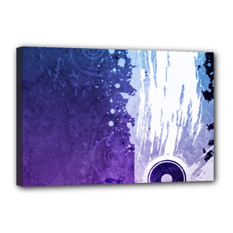 Purple Splash Canvas 18  x 12  (Stretched) from ArtsNow.com