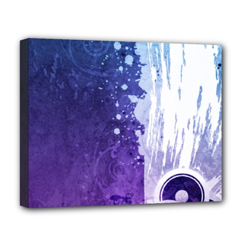 Purple Splash Deluxe Canvas 20  x 16  (Stretched) from ArtsNow.com