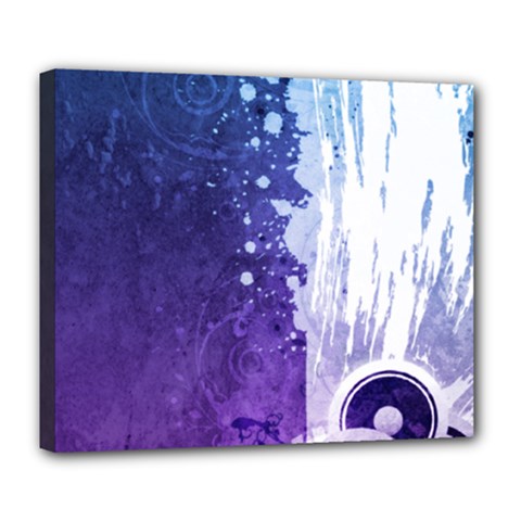 Purple Splash Deluxe Canvas 24  x 20  (Stretched) from ArtsNow.com