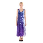 Purple Splash Sleeveless Maxi Dress