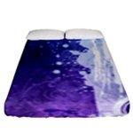 Purple Splash Fitted Sheet (King Size)