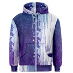 Purple Splash Men s Zipper Hoodie