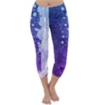 Purple Splash Capri Winter Leggings 