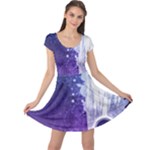 Purple Splash Cap Sleeve Dress