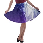 Purple Splash A-line Skater Skirt