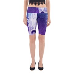 Purple Splash Yoga Cropped Leggings from ArtsNow.com