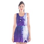 Purple Splash Scoop Neck Skater Dress