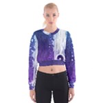 Purple Splash Cropped Sweatshirt