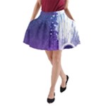 Purple Splash A-Line Pocket Skirt