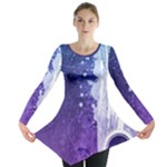 Purple Splash Long Sleeve Tunic 