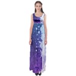 Purple Splash Empire Waist Maxi Dress